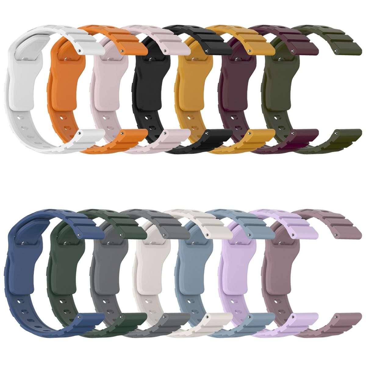 20mm Armor Silicone Watch Band(Rock Blue)