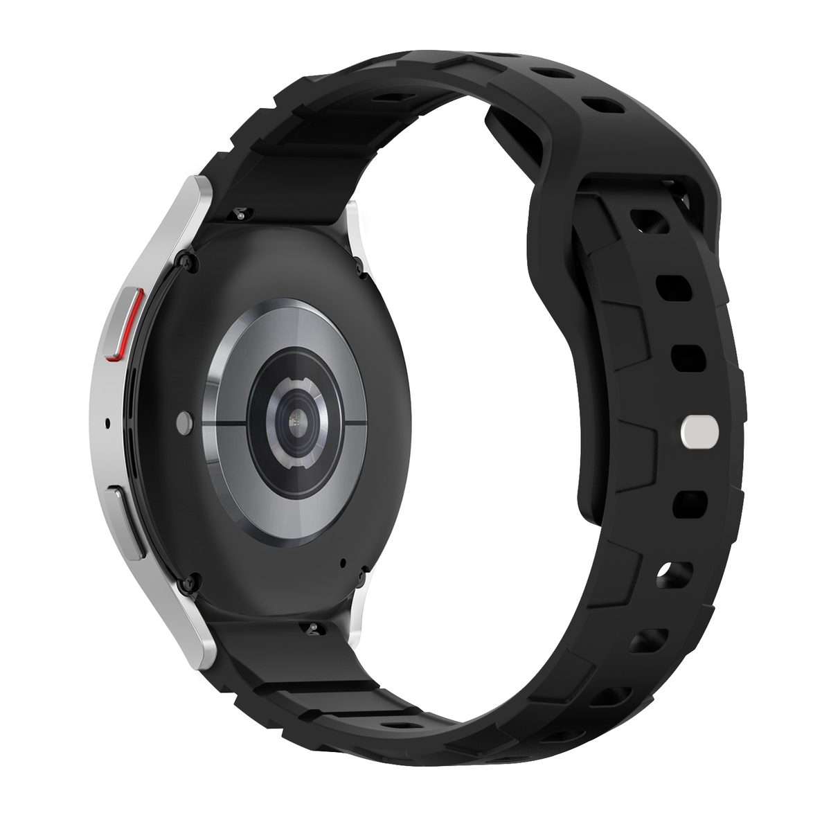 22mm Armor Silicone Watch Band(Black)
