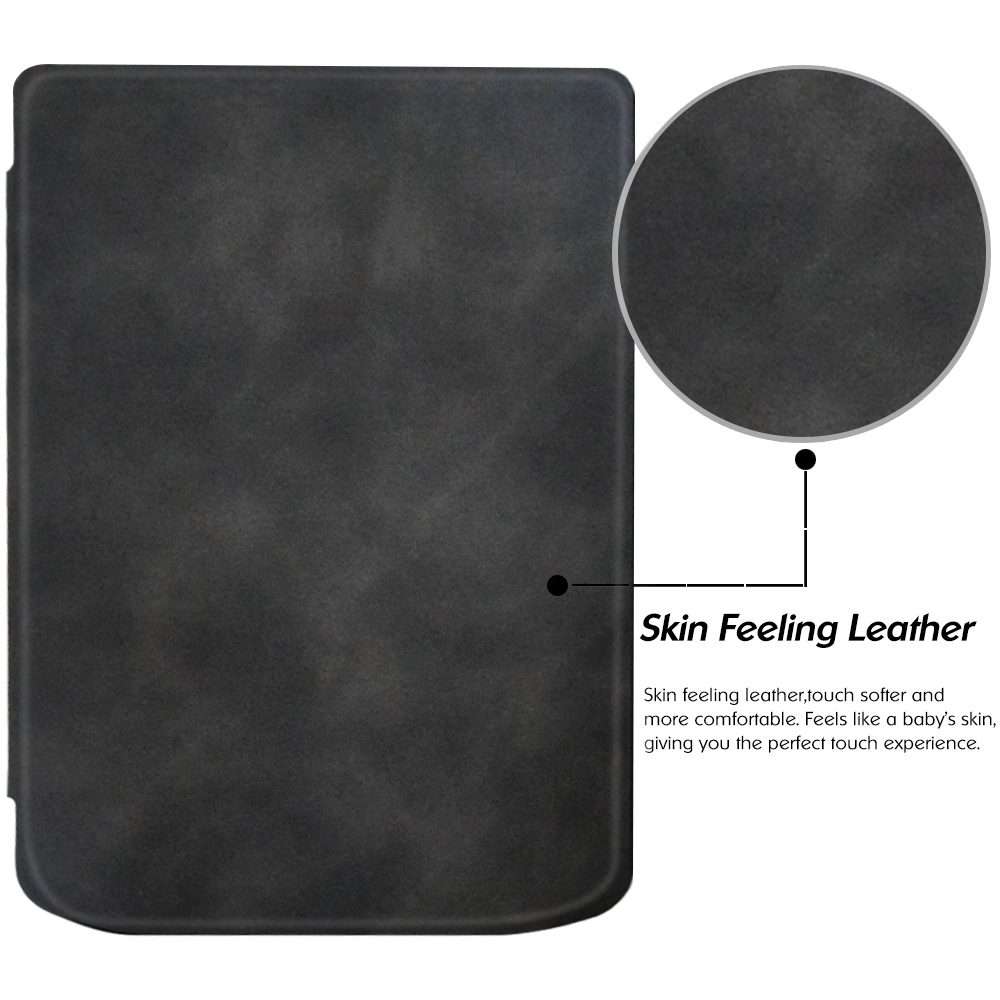 For Pocketbook Verse / Verse Pro Retro Skin-feel Leather Smart Tablet Case(Black)