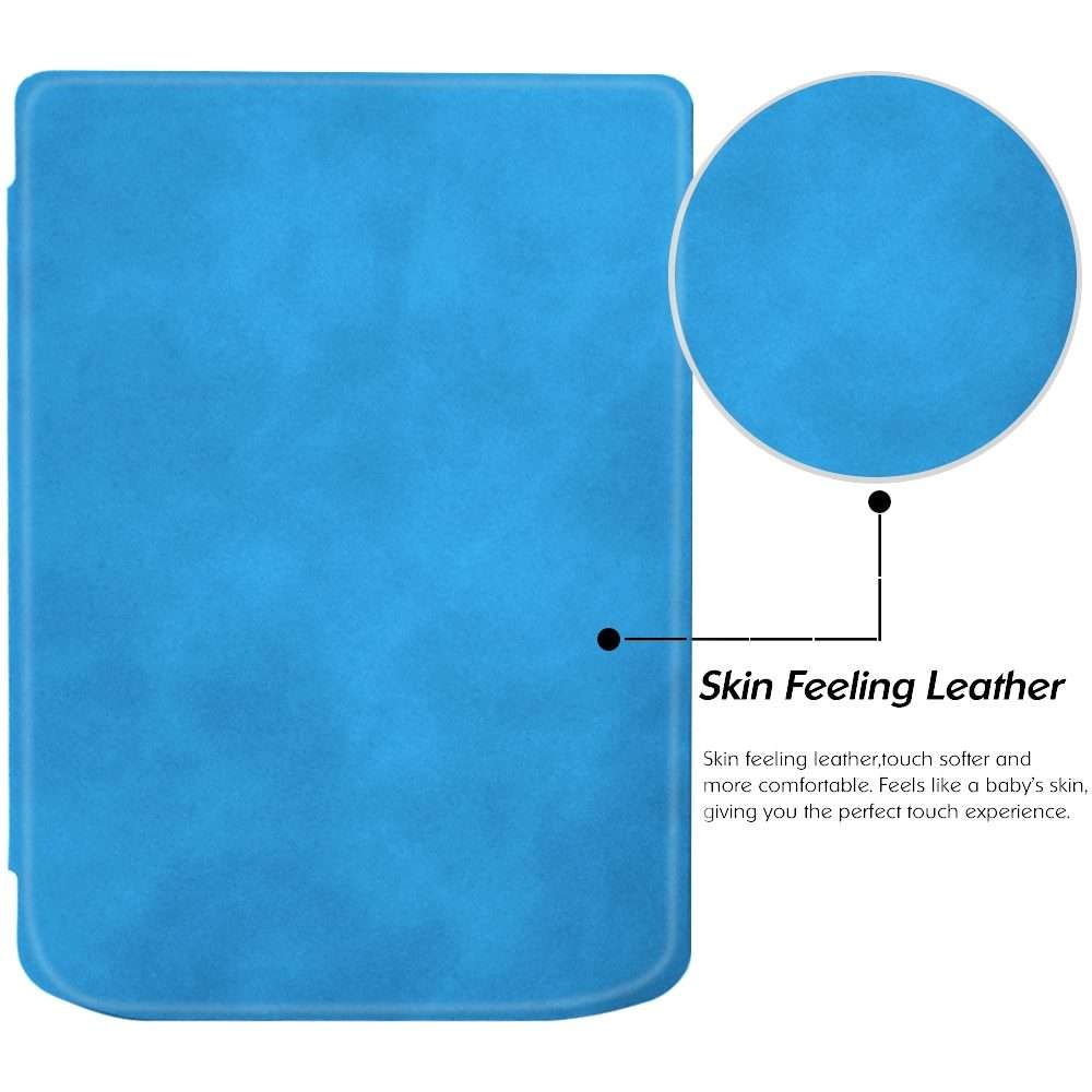 For Pocketbook Verse / Verse Pro Retro Skin-feel Leather Smart Tablet Case(Sky Blue)