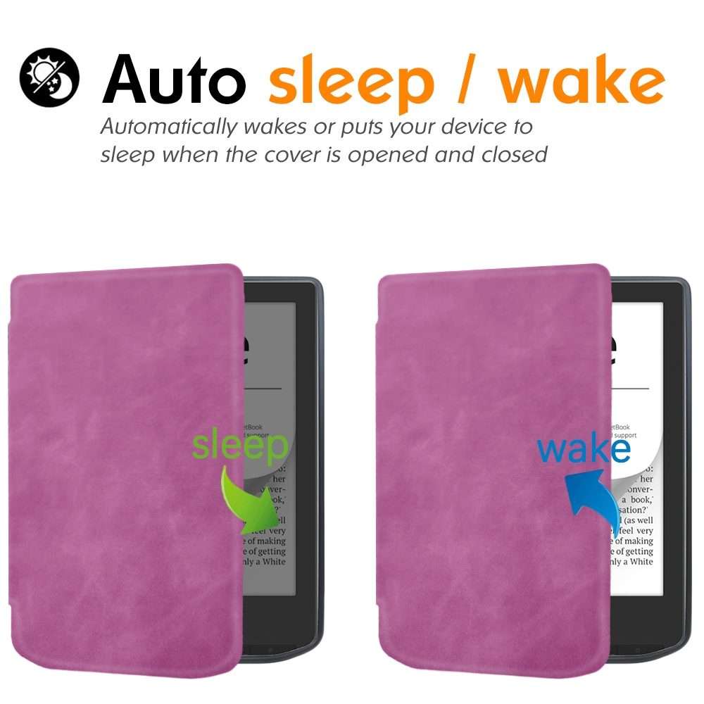 For Pocketbook Verse / Verse Pro Retro Skin-feel Leather Smart Tablet Case(Purple)
