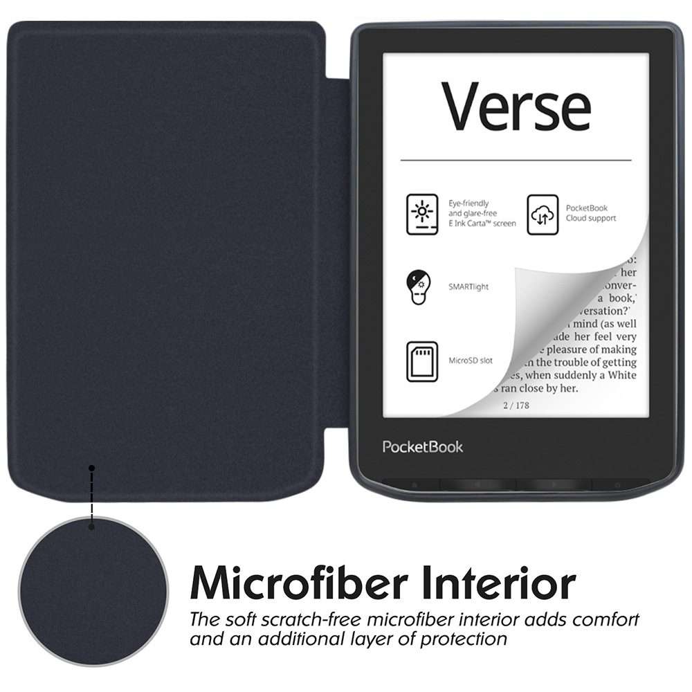 For Pocketbook Verse / Verse Pro Retro Skin-feel Leather Smart Tablet Case(Red)