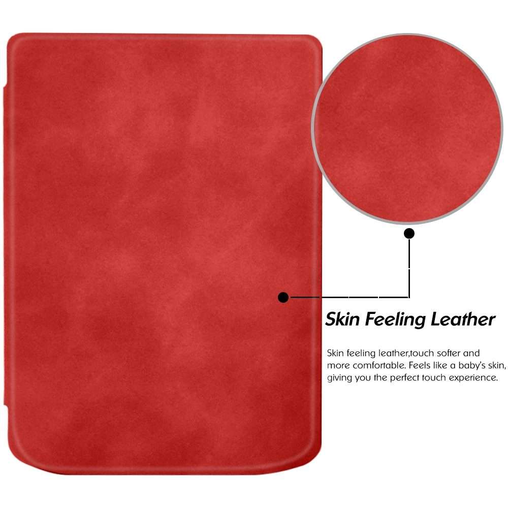 For Pocketbook Verse / Verse Pro Retro Skin-feel Leather Smart Tablet Case(Red)