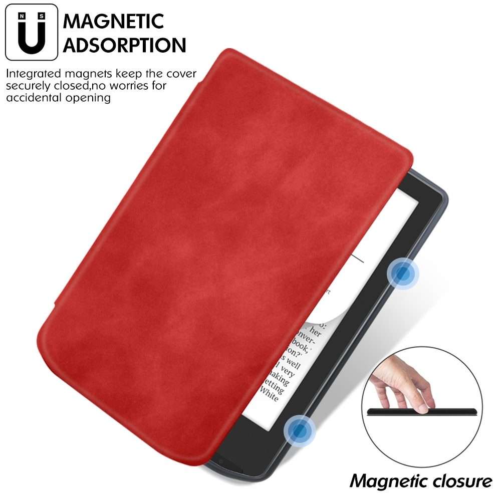 For Pocketbook Verse / Verse Pro Retro Skin-feel Leather Smart Tablet Case(Red)