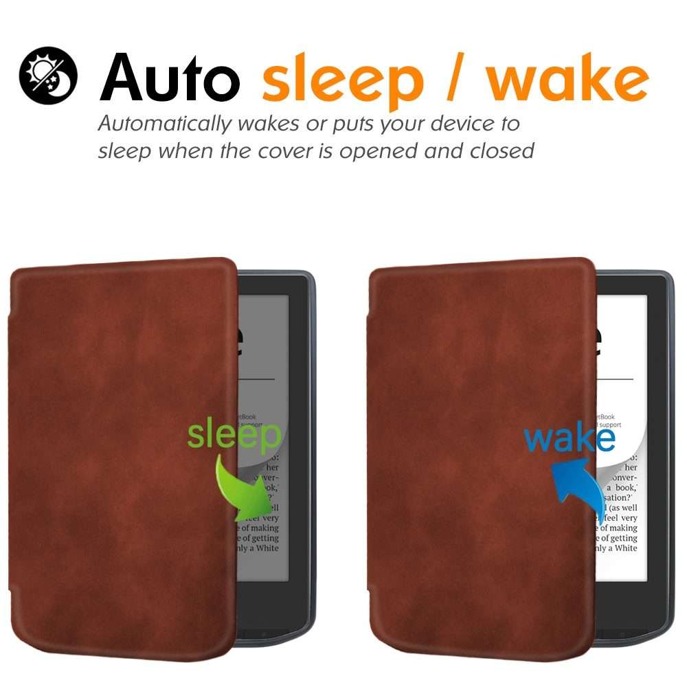 For Pocketbook Verse / Verse Pro Retro Skin-feel Leather Smart Tablet Case(Brown)