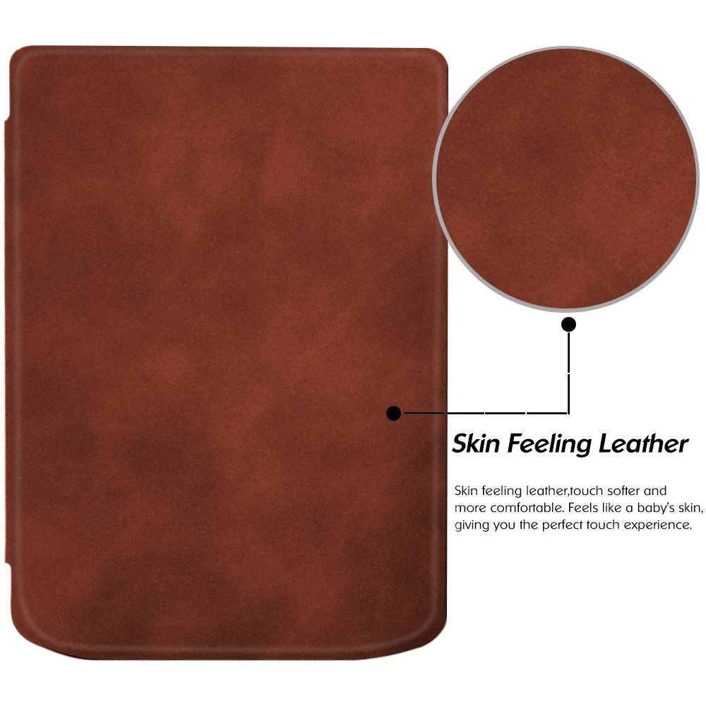 For Pocketbook Verse / Verse Pro Retro Skin-feel Leather Smart Tablet Case(Brown)