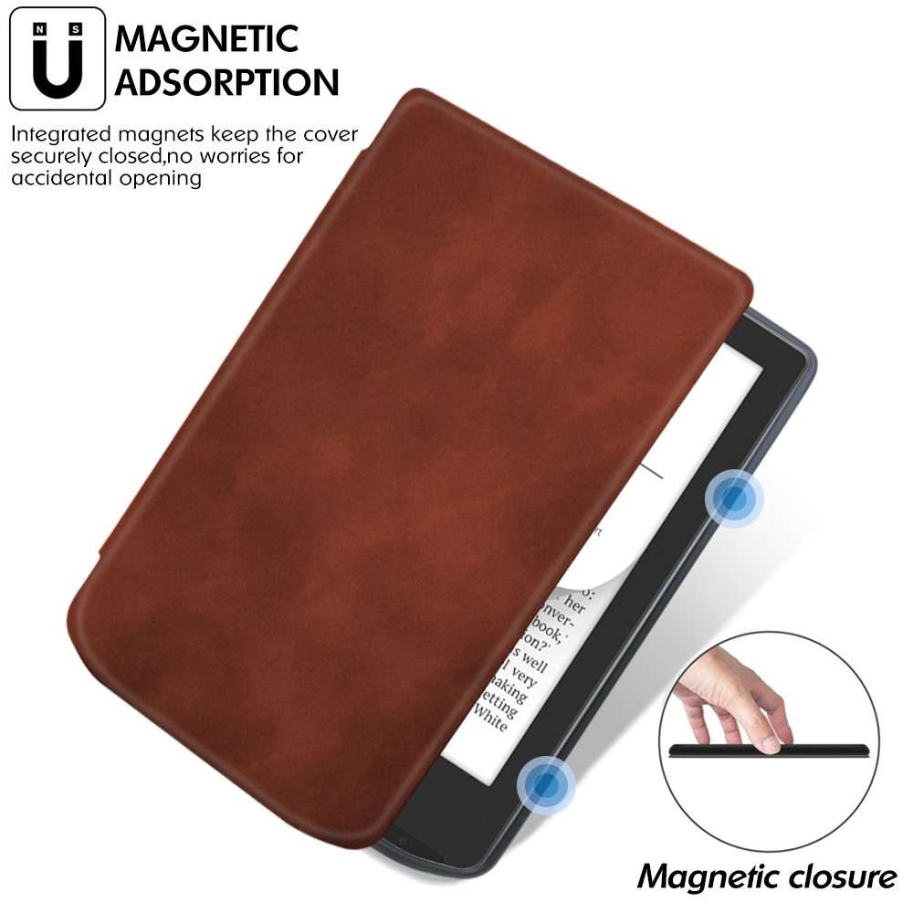 For Pocketbook Verse / Verse Pro Retro Skin-feel Leather Smart Tablet Case(Brown)