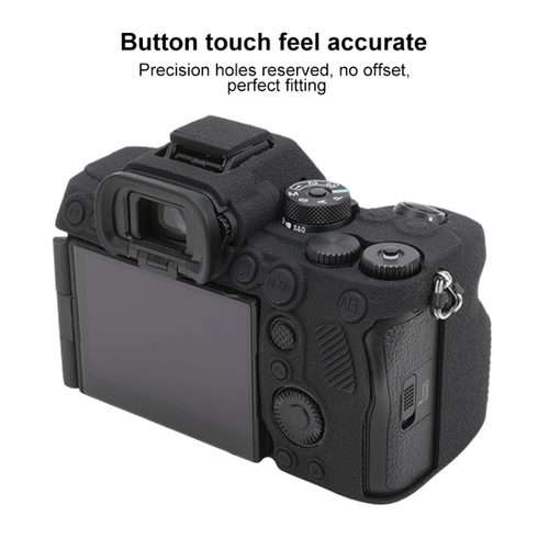 For Sony ILCE7RM5 / A7R5 Litchi Texture Soft Silicone Protective Case(Black)