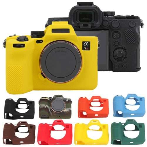 For Sony ILCE7RM5 / A7R5 Litchi Texture Soft Silicone Protective Case(Coffee)
