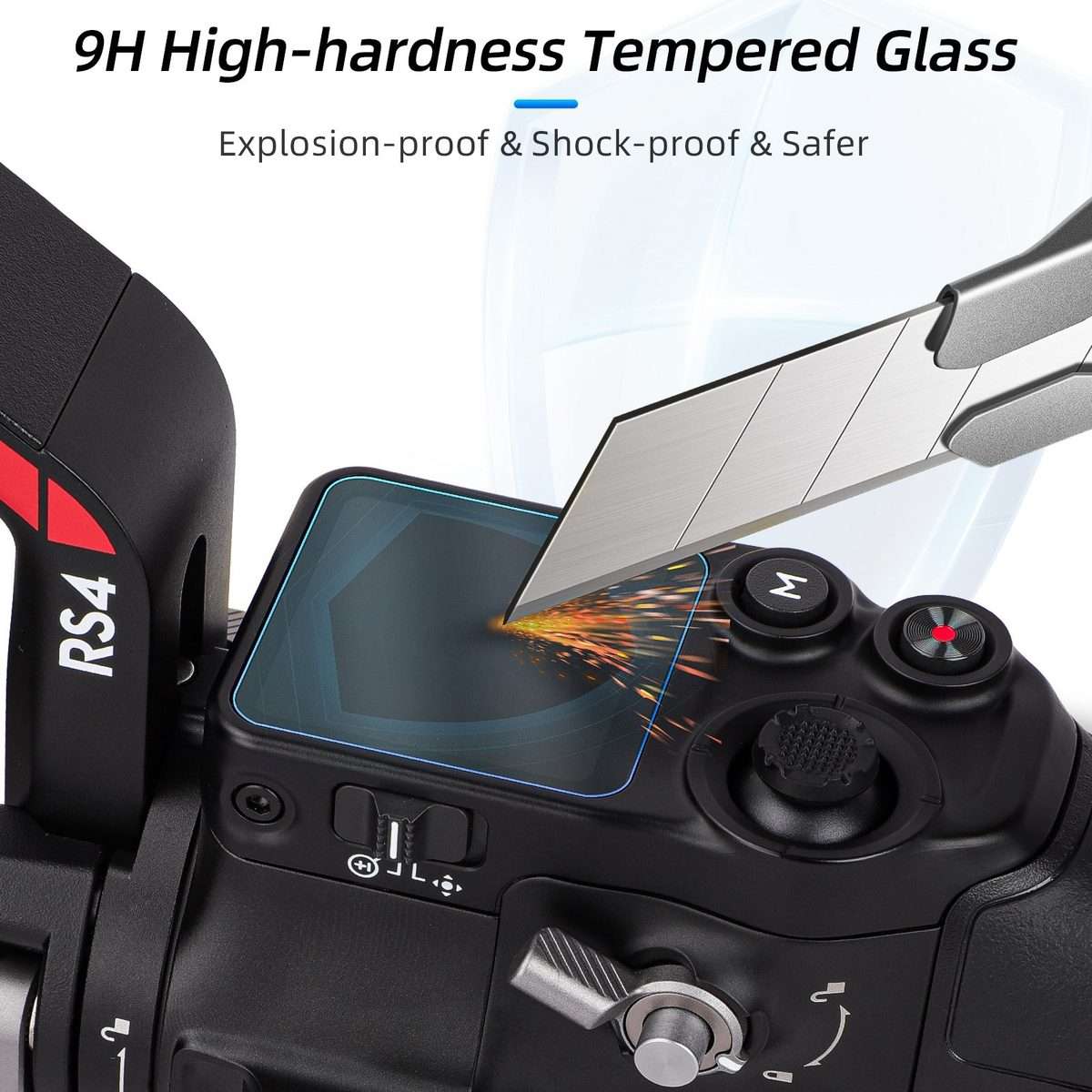 For DJI RS 4/RS 4 Pro/RS 3/RS 3 Pro Sunnylife 2pcs Screen Explosion proof Tempered Glass Film