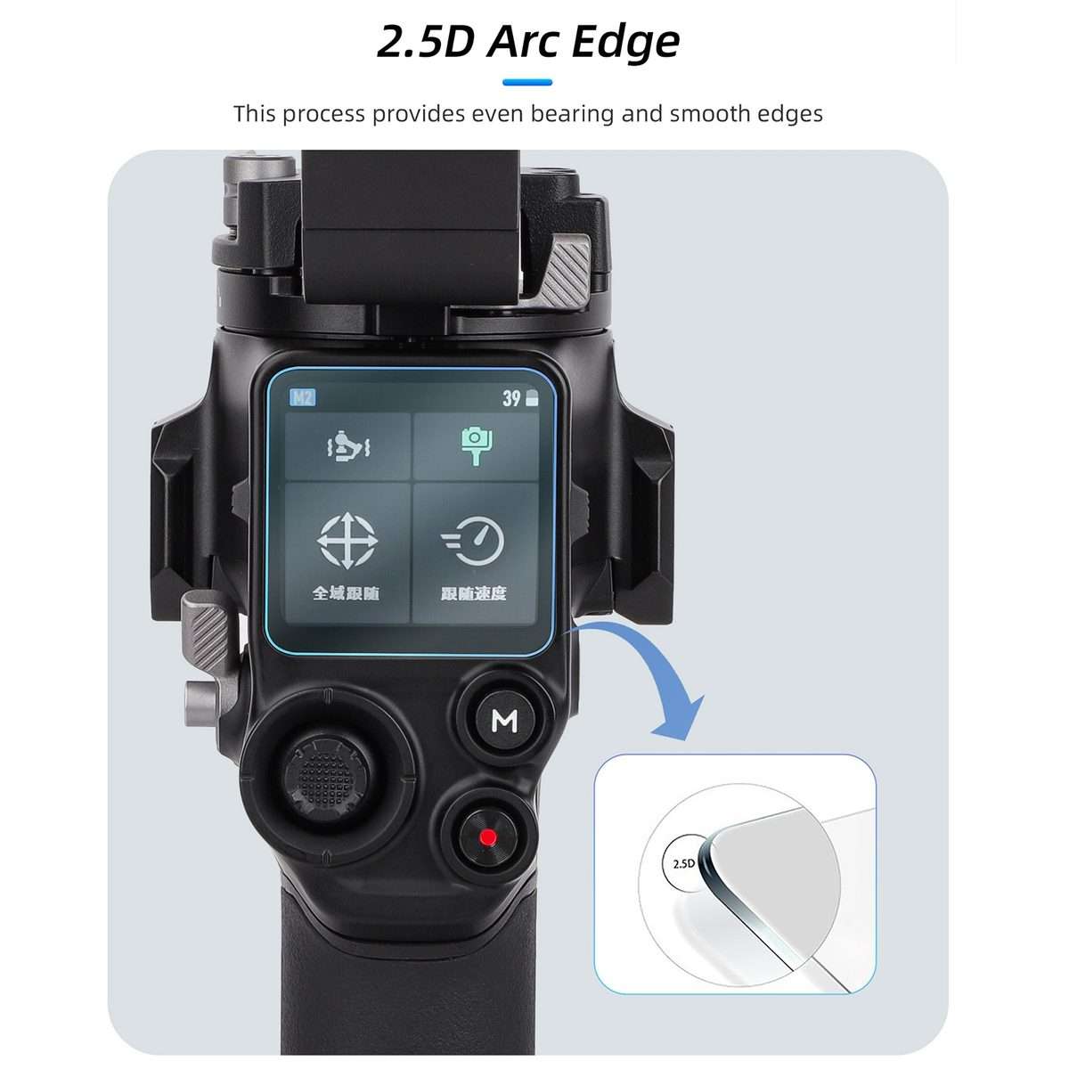 For DJI RS 4/RS 4 Pro/RS 3/RS 3 Pro Sunnylife 2pcs Screen Explosion proof Tempered Glass Film