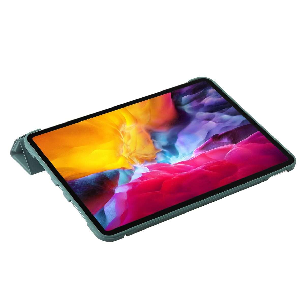 For iPad Pro 11 2025 / 2024 TPU Deformation Flip Leather Tablet Case with Holder(Dark Green)