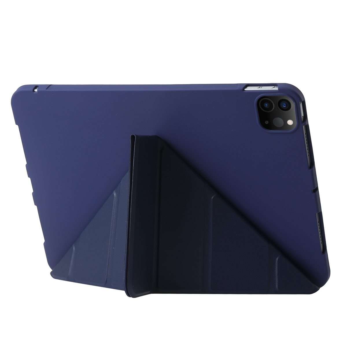 For iPad Pro 11 2025 / 2024 TPU Deformation Flip Leather Tablet Case with Holder(Dark Blue)