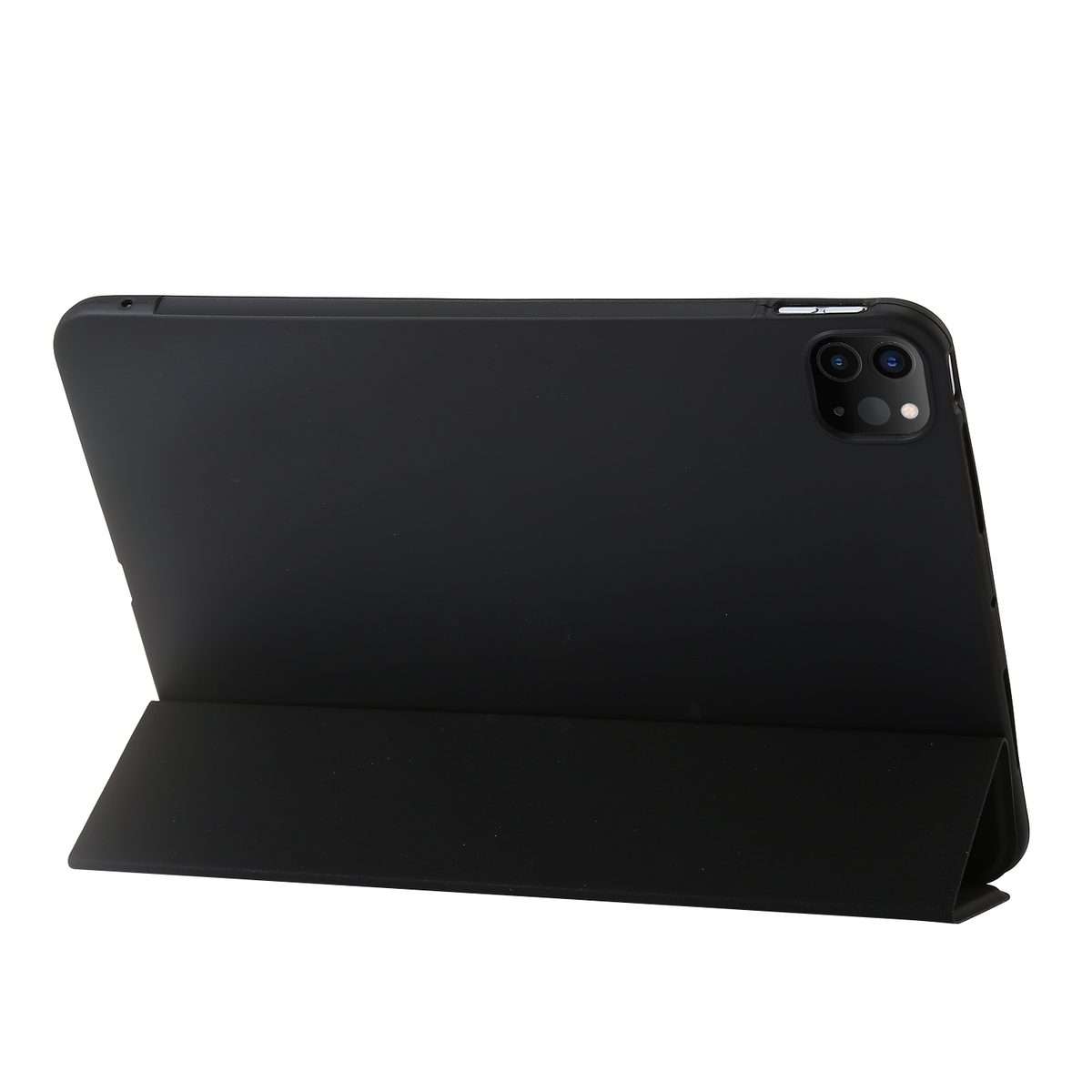 For iPad Pro 13 2025 / 2024 Three-fold Holder Flip Tablet Leather Case(Black)