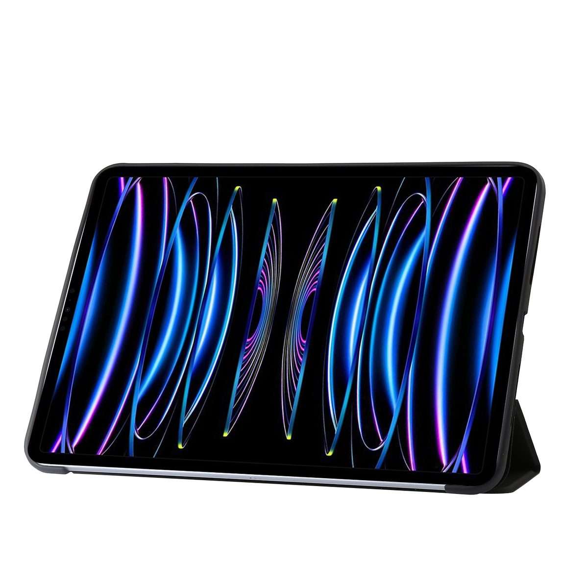 For iPad Pro 13 2025 / 2024 Three-fold Holder Flip Tablet Leather Case(Black)