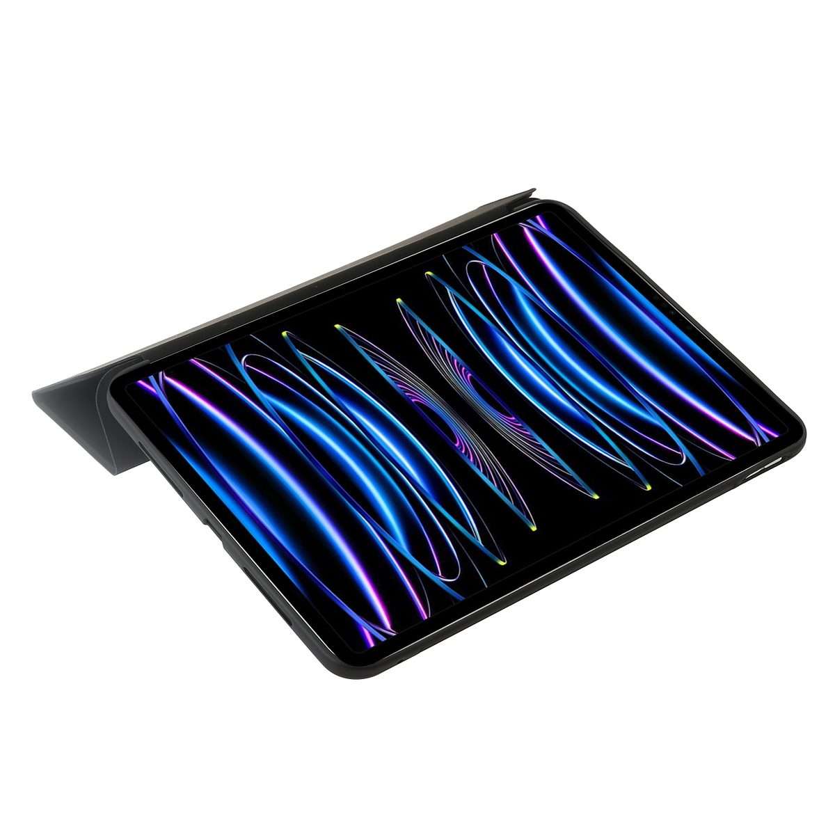 For iPad Pro 13 2025 / 2024 Three-fold Holder Flip Tablet Leather Case(Black)