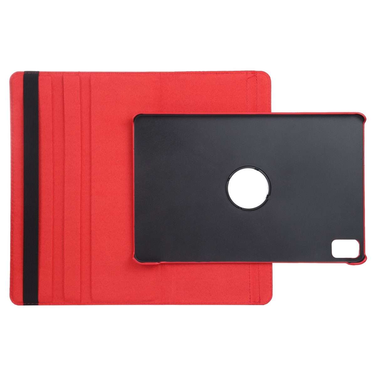 For iPad Pro 13 2025 / 2024 360 Degree Rotation Litchi Texture Leather Tablet Case with ... (Red)