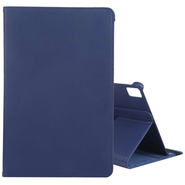 For iPad Pro 13 2025 / 2024 360 Degree Rotation Litchi Texture Leather Tablet Case ... (Dark Blue)