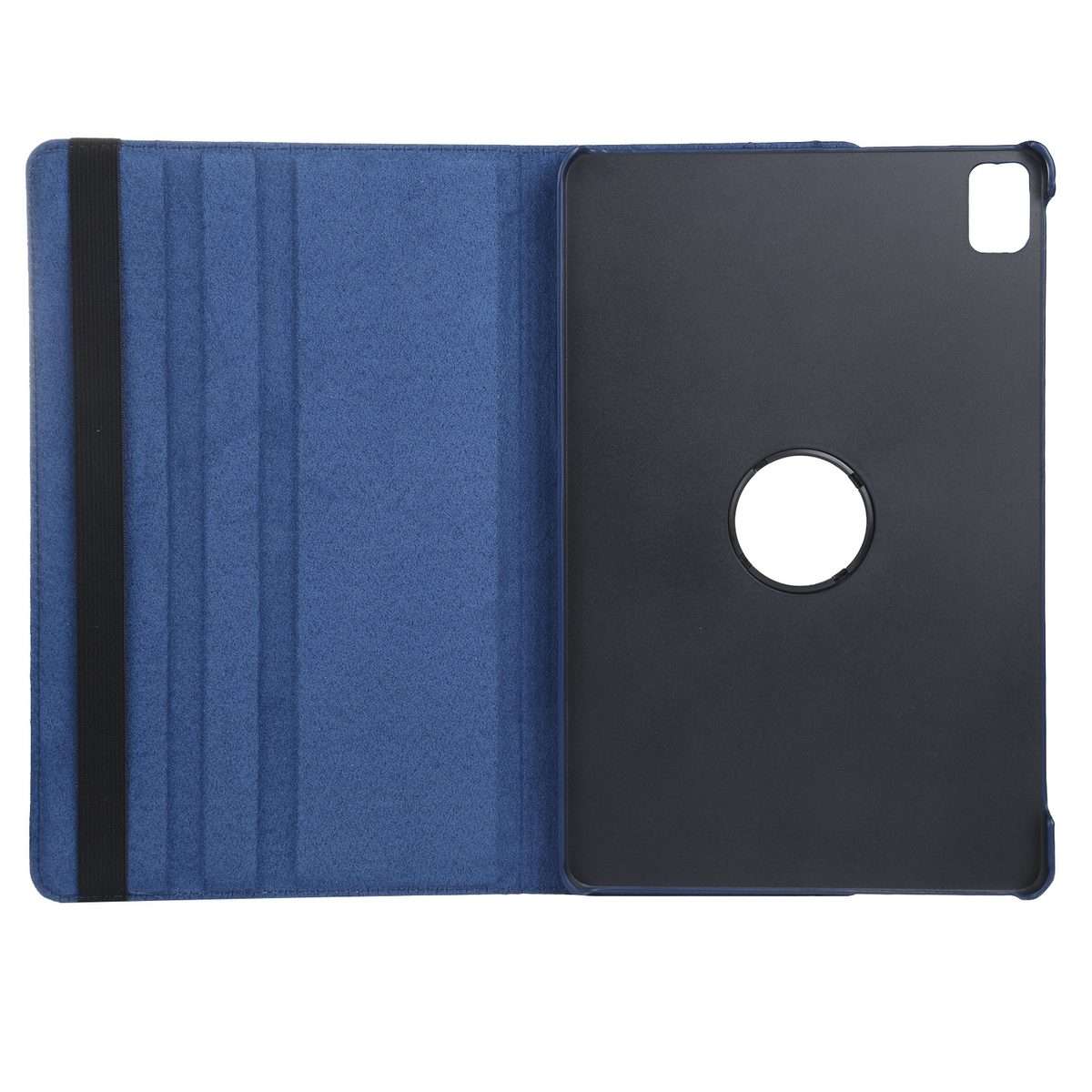 For iPad Pro 13 2025 / 2024 360 Degree Rotation Litchi Texture Leather Tablet Case ... (Dark Blue)