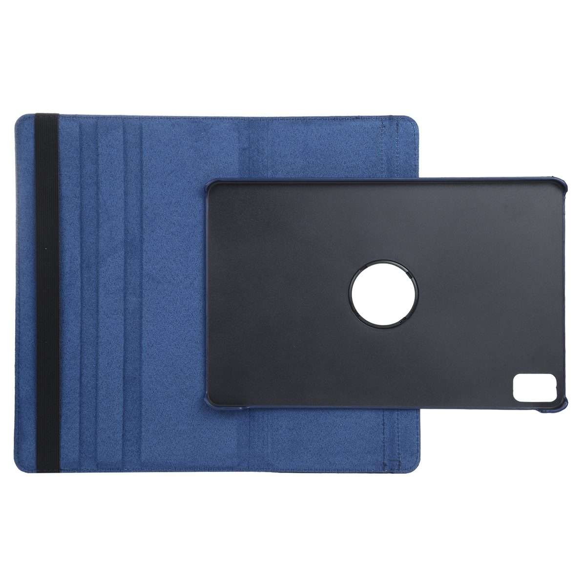 For iPad Pro 13 2025 / 2024 360 Degree Rotation Litchi Texture Leather Tablet Case ... (Dark Blue)