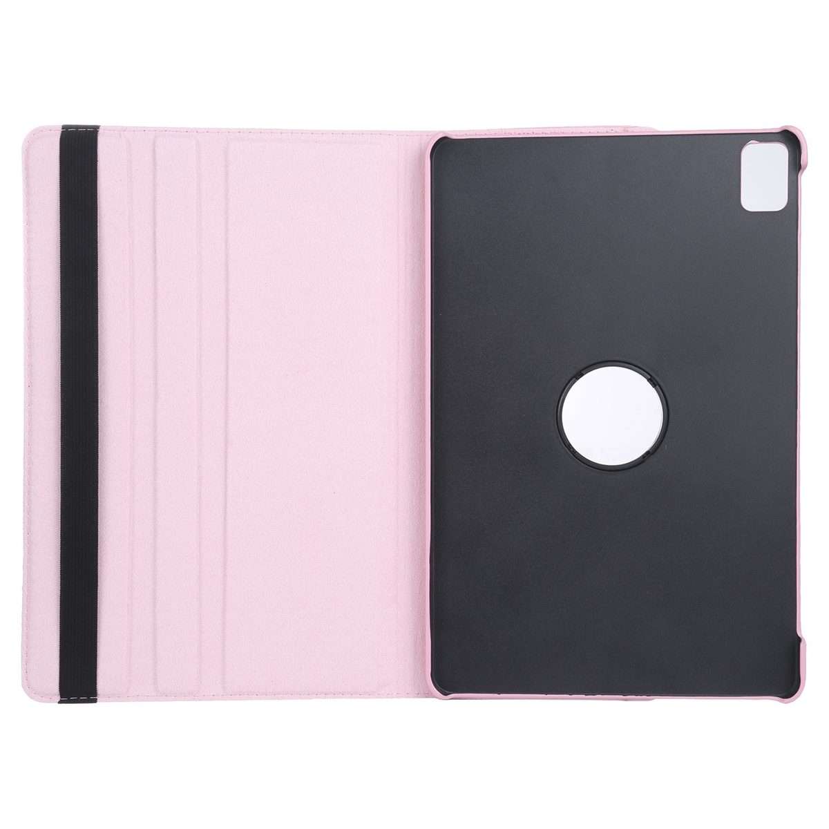 For iPad Pro 13 2025 / 2024 360 Degree Rotation Litchi Texture Leather Tablet Case with ... (Pink)