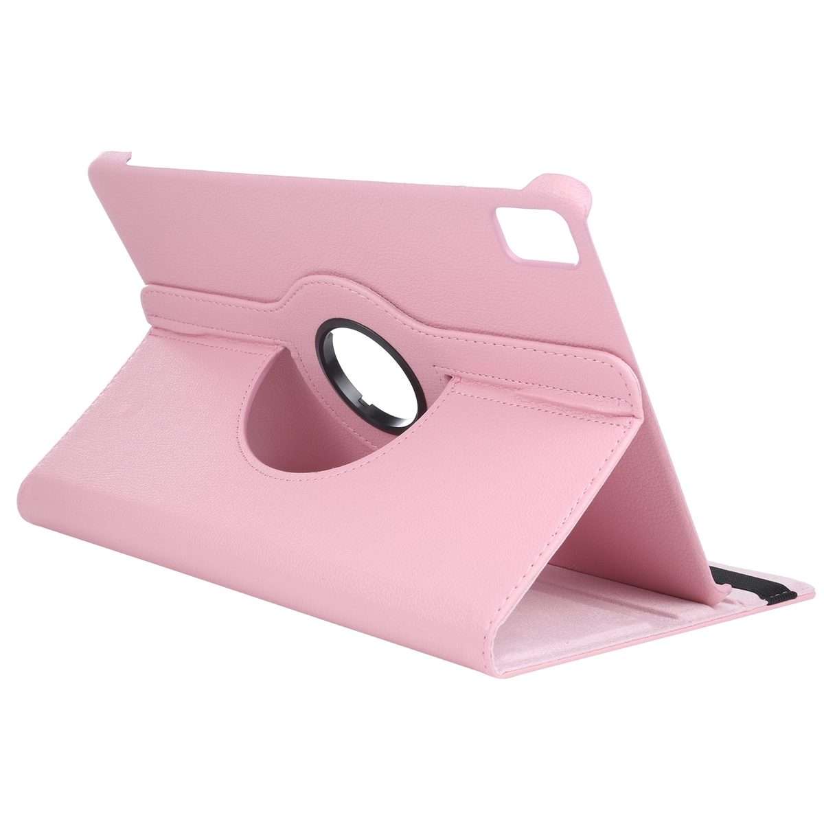 For iPad Pro 13 2025 / 2024 360 Degree Rotation Litchi Texture Leather Tablet Case with ... (Pink)