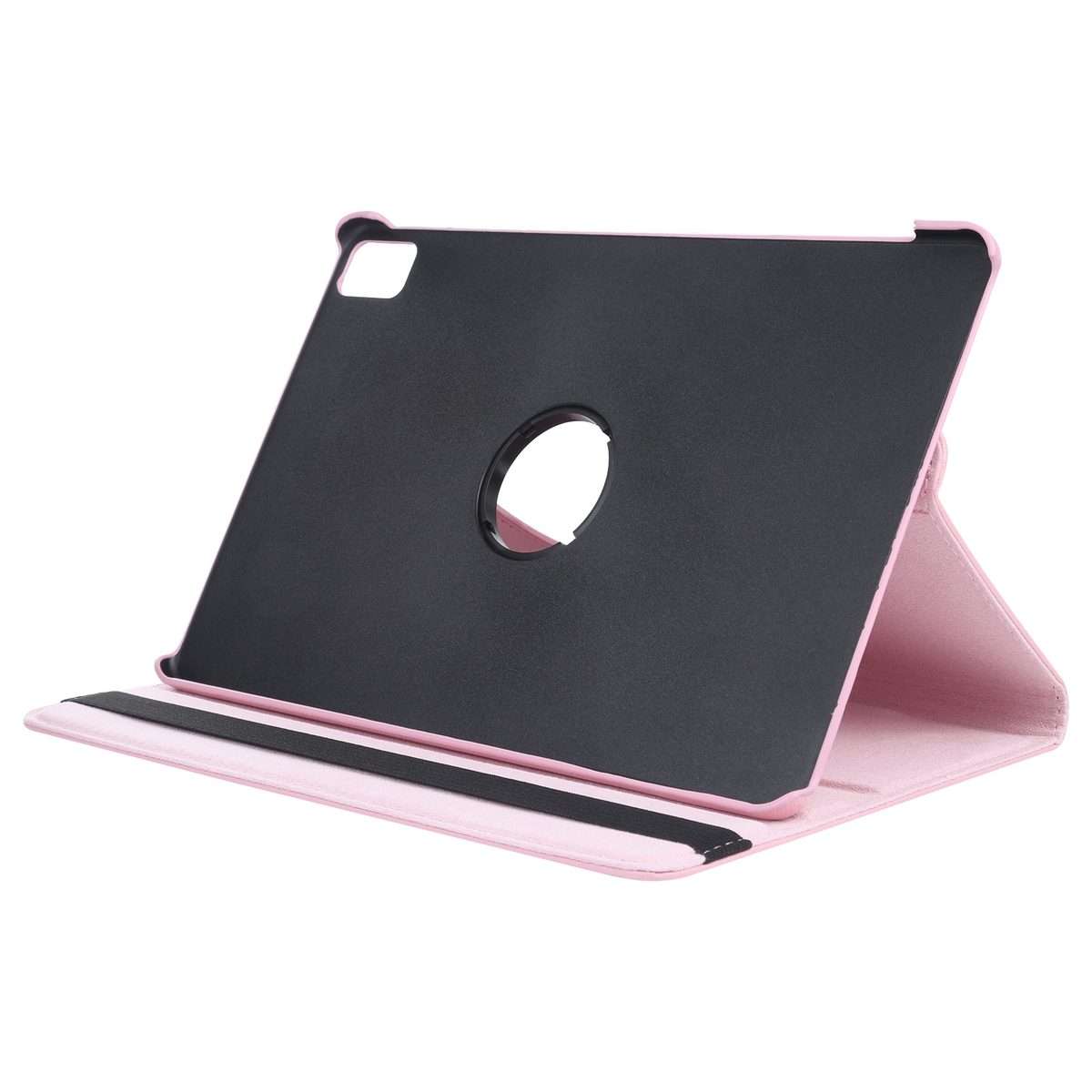 For iPad Pro 13 2025 / 2024 360 Degree Rotation Litchi Texture Leather Tablet Case with ... (Pink)