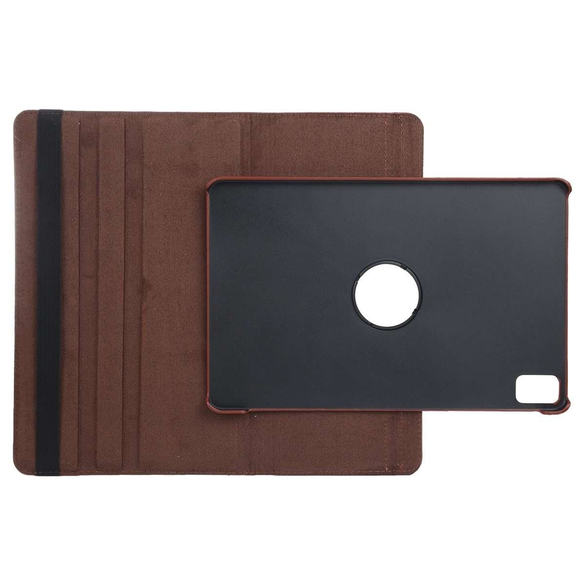 For iPad Pro 13 2025 / 2024 360 Degree Rotation Litchi Texture Leather Tablet Case wit ... (Brown)