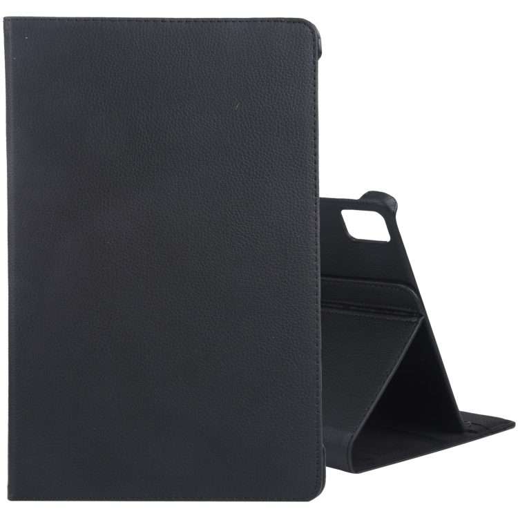 For iPad Pro 13 2025 / 2024 360 Degree Rotation Litchi Texture Leather Tablet Case wit ... (Black)