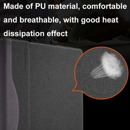 For HP Pavilion Book Pro 16 16 inch 16-ab Leather Laptop Shockproof Protective Case(Black)