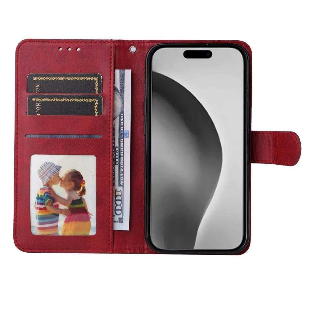 For iPhone 16 Pro Max Classic Calf Texture Flip Leather Phone Case(Red)
