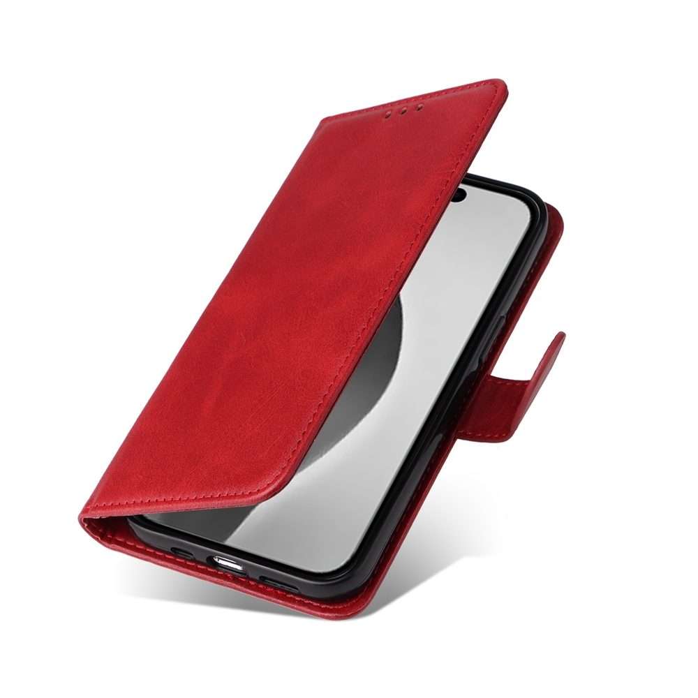 For iPhone 16 Pro Max Classic Calf Texture Flip Leather Phone Case(Red)