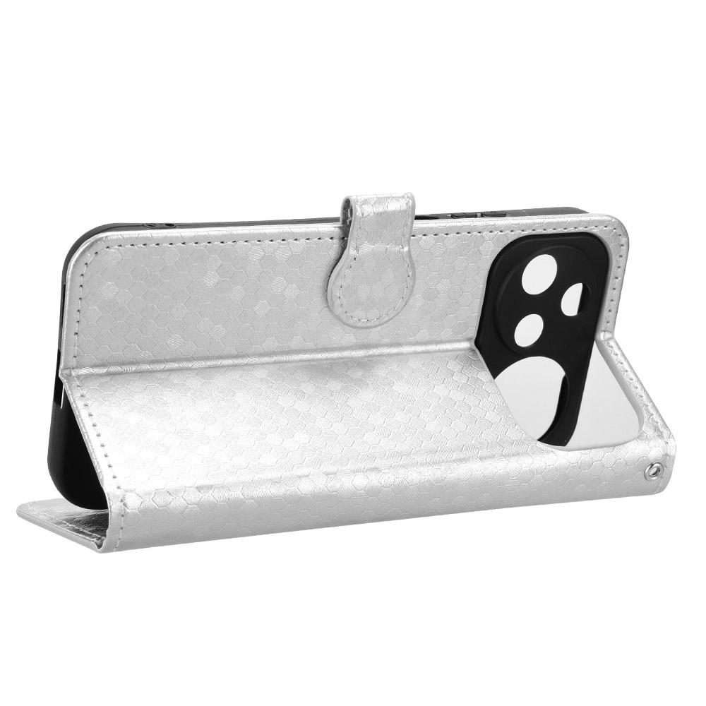 For Huawei nova 15 Pro / Ultra Honeycomb Dot Texture Leather Phone Case(Silver)