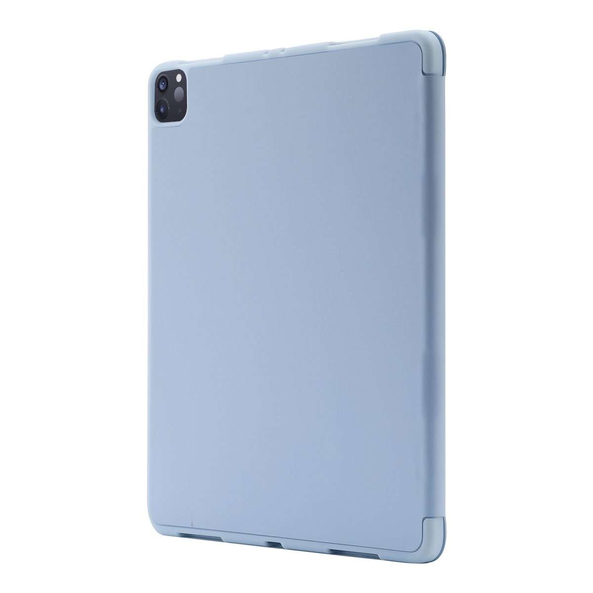 For iPad Air 11 2026 / 2025 / 2024 Skin Feel Tri-fold Leather Tablet Case with Pe ... (Light Blue)