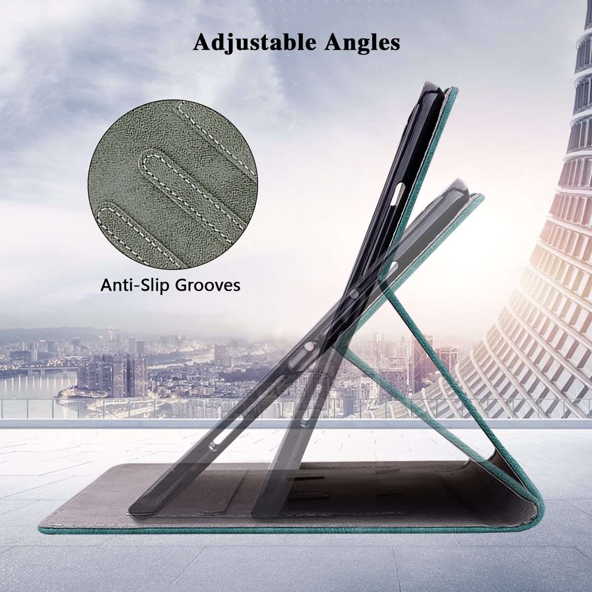 For iPad Pro 11 2025 / 2024 Embossed Tiger Pattern Leather Tablet Case(Dark Green)
