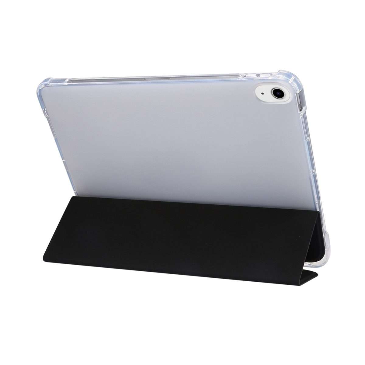 For iPad Air 11 2025 / 2024 3-folding Electric Pressed Skin Texture Leather Tablet Case(Black)