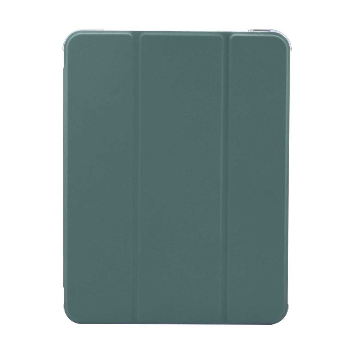 For iPad Air 11 2025 / 2024 3-folding Electric Pressed Skin Texture Leather Table ... (Deep Green)