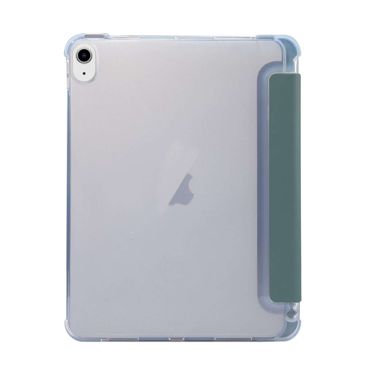 For iPad Air 11 2025 / 2024 3-folding Electric Pressed Skin Texture Leather Table ... (Deep Green)