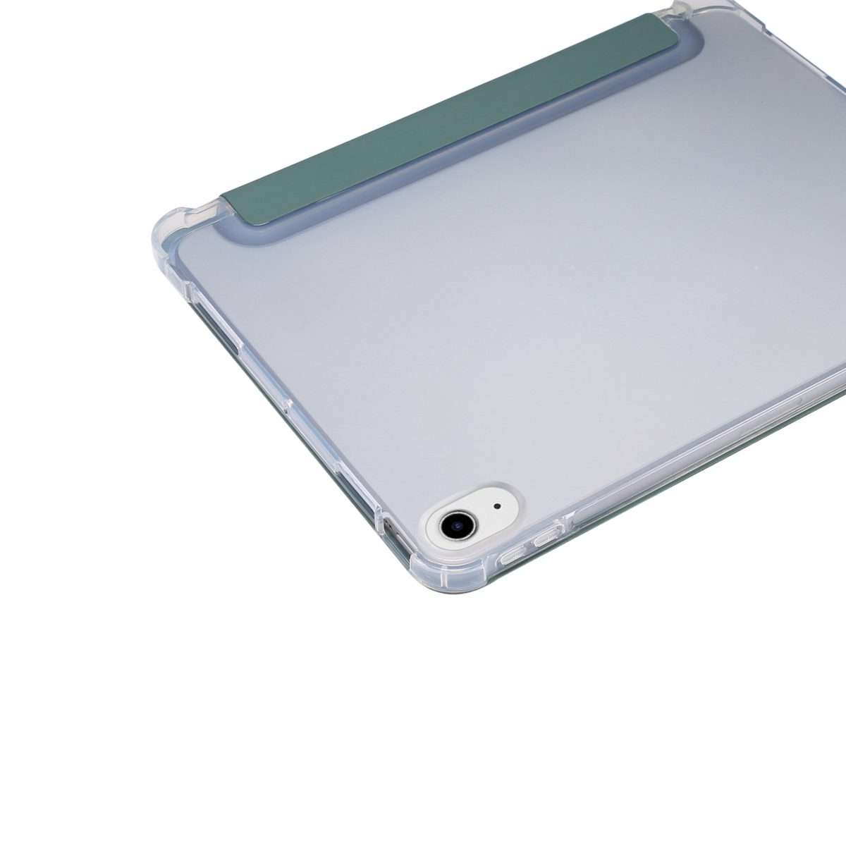 For iPad Air 11 2025 / 2024 3-folding Electric Pressed Skin Texture Leather Table ... (Deep Green)