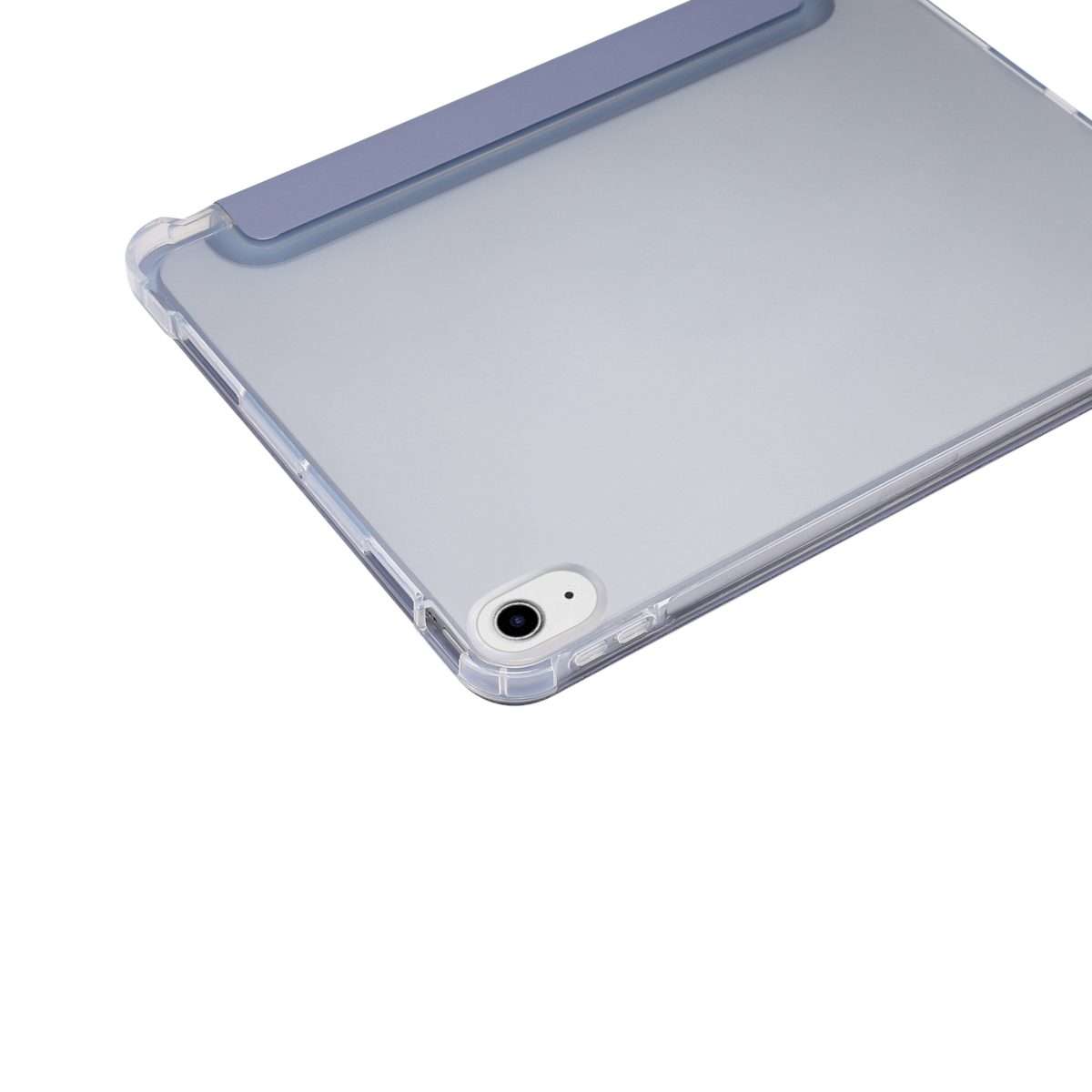 For iPad Air 11 2025 / 2024 3-folding Electric Pressed Skin Texture Leather Tablet Case(Lavender)