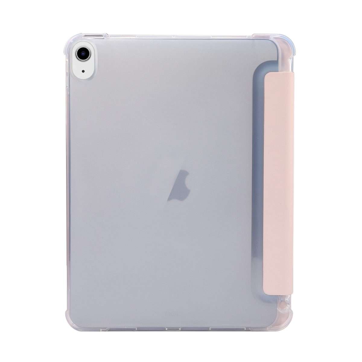 For iPad Air 11 2025 / 2024 3-folding Electric Pressed Skin Texture Leather Table ... (Light Pink)