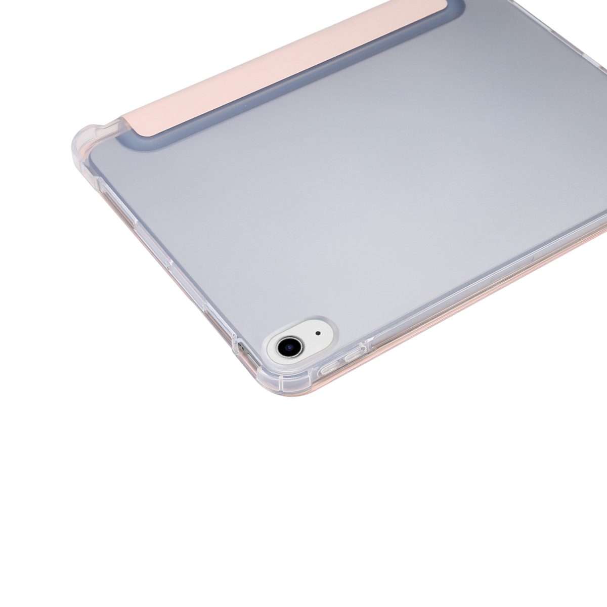 For iPad Air 11 2025 / 2024 3-folding Electric Pressed Skin Texture Leather Table ... (Light Pink)