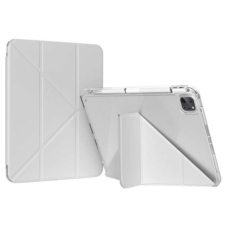 For iPad Pro 11 2025 / 2024 GEBEI Deformation Leather Tablet Case(Grey)