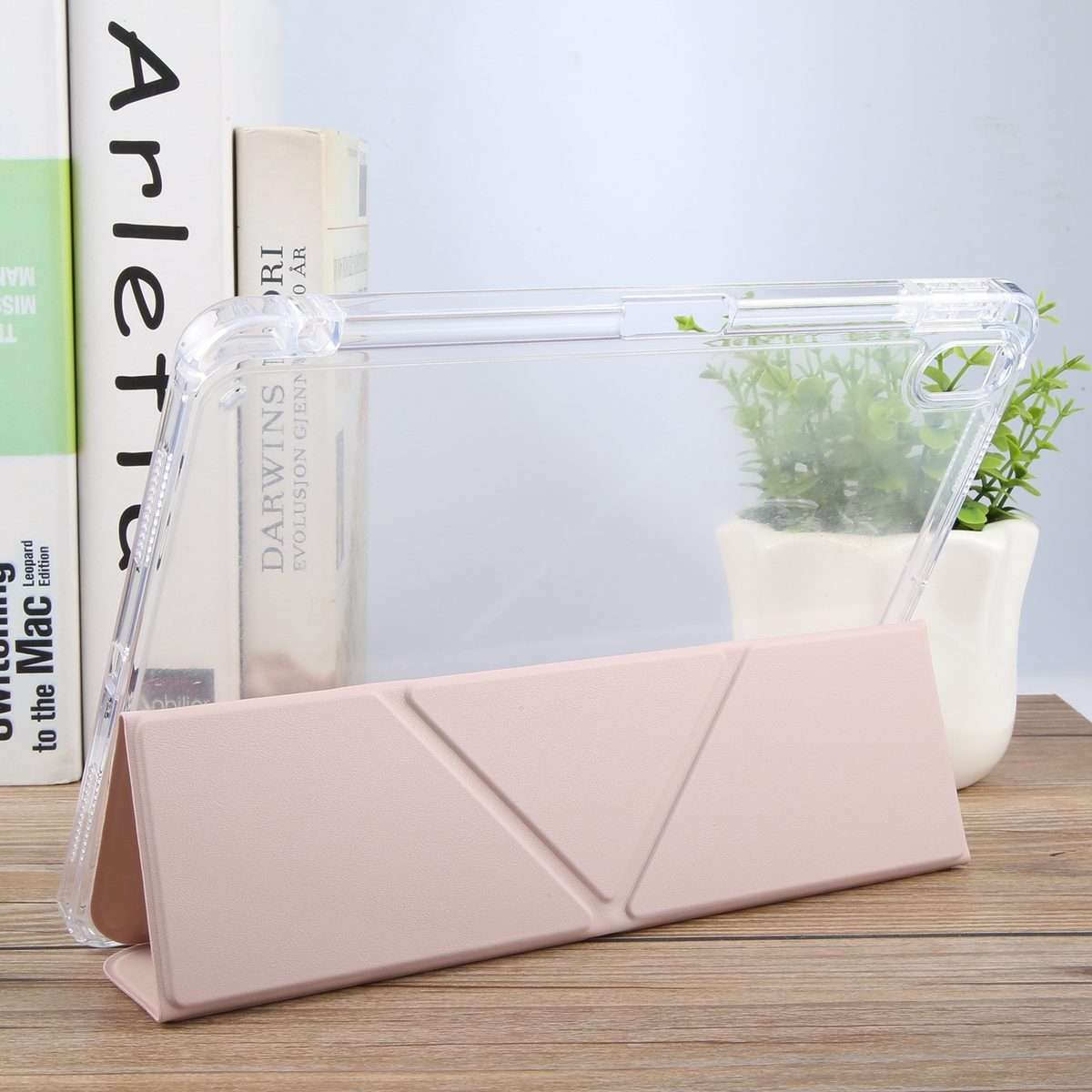 For iPad Pro 11 2025 / 2024 GEBEI Deformation Leather Tablet Case(Pink)