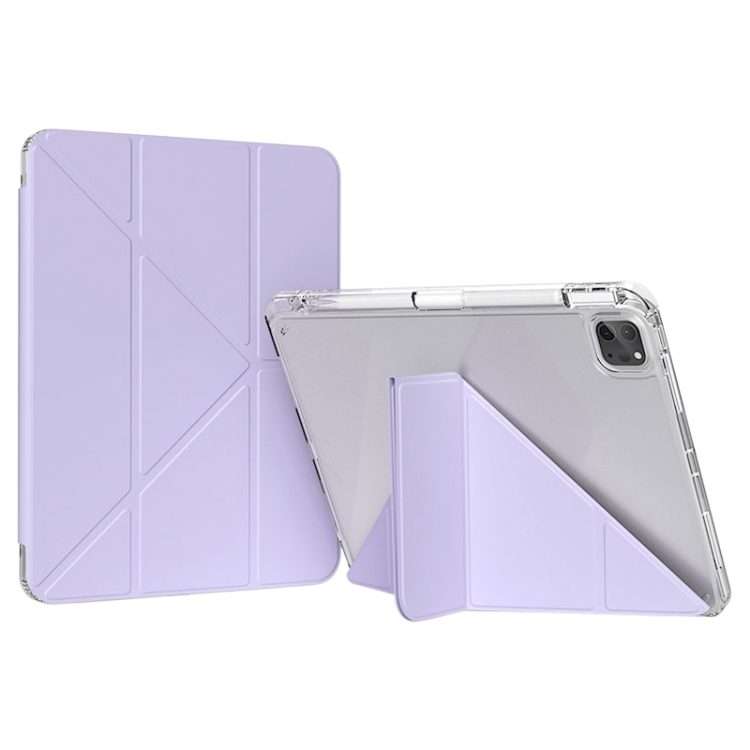 For iPad Pro 13 2025 / 2024 GEBEI Deformation Leather Tablet Case(Purple)