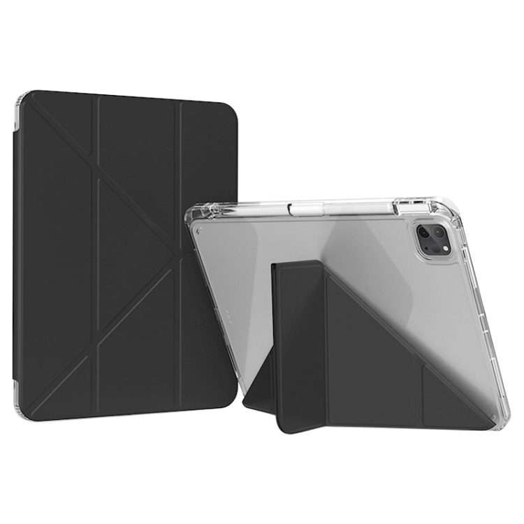 For iPad Pro 13 2025 / 2024 GEBEI Deformation Leather Tablet Case(Black)