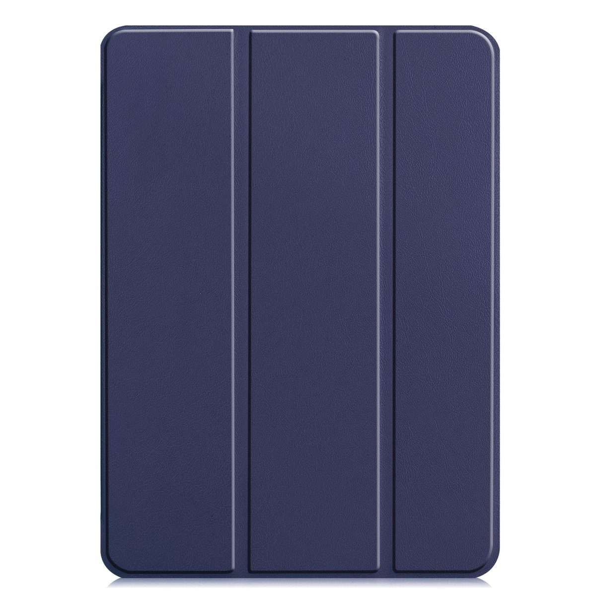 For iPad Pro 13 2025 / 2024 Custer Pure Color 3-Fold Holder Smart Leather Tablet Case(Dark Blue)