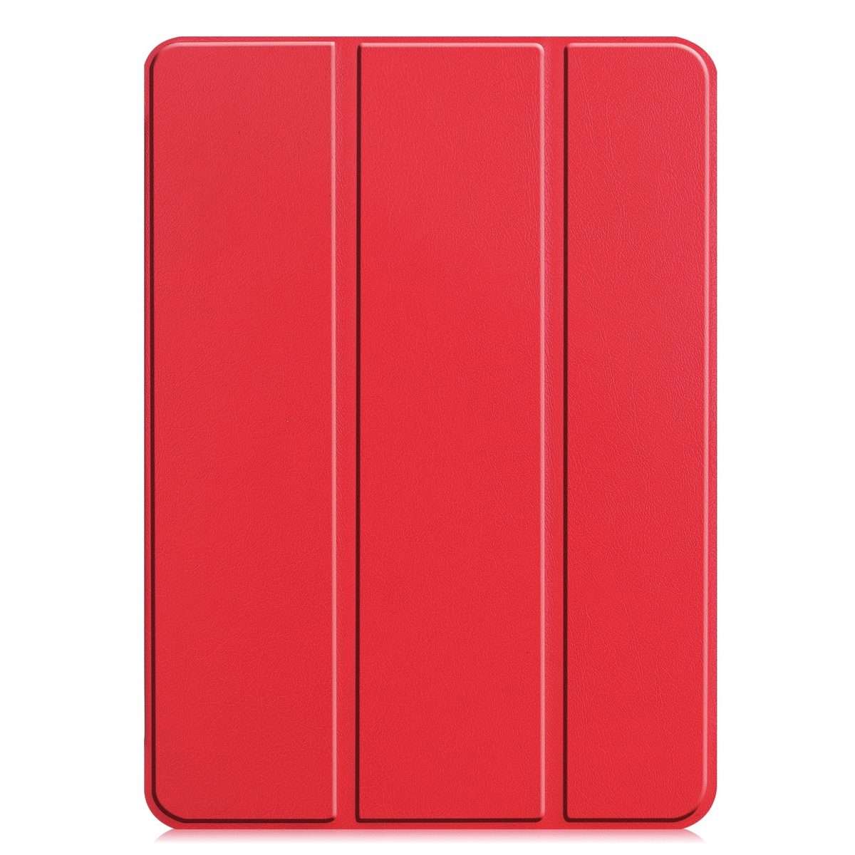 For iPad Pro 13 2025 / 2024 Custer Pure Color 3-Fold Holder Smart Leather Tablet Case(Red)