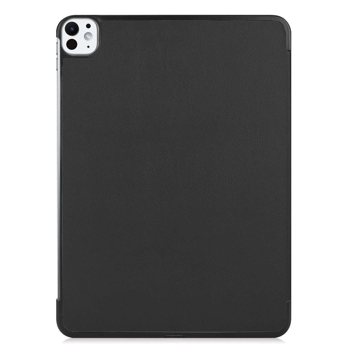 For iPad Pro 11 2025 / 2024 Custer Pure Color 3-Fold Holder Smart Leather Tablet Case(Black)