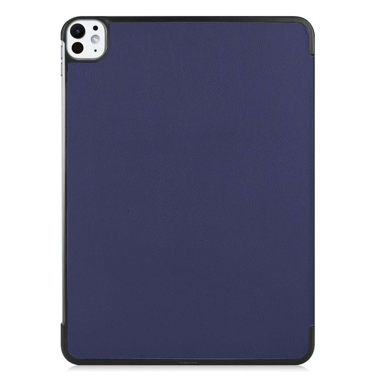 For iPad Pro 11 2025 / 2024 Custer Pure Color 3-Fold Holder Smart Leather Tablet Case(Blue)
